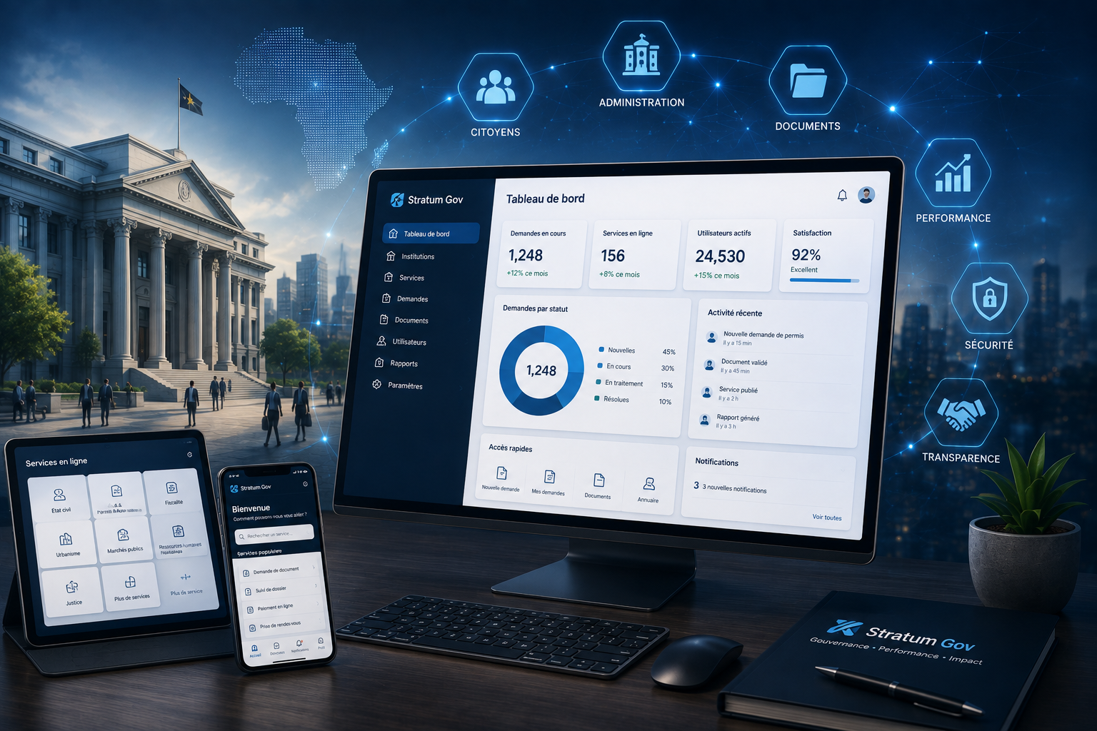 Interface de transformation numérique Stratum Gov