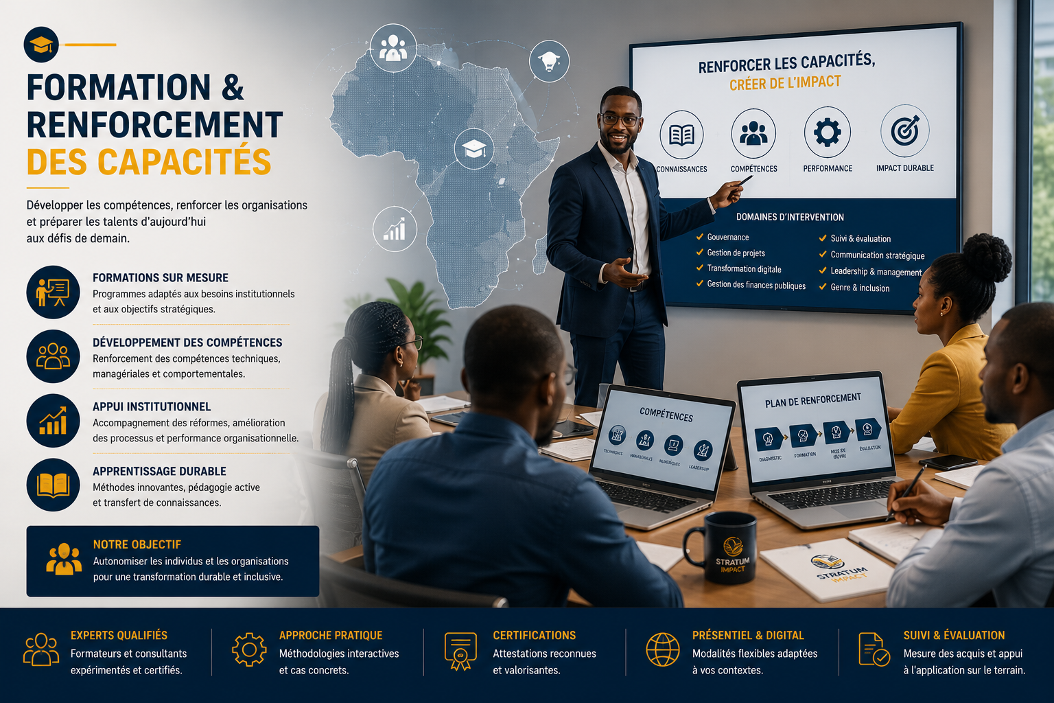 Session de formation et de renforcement des capacités avec des professionnels africains